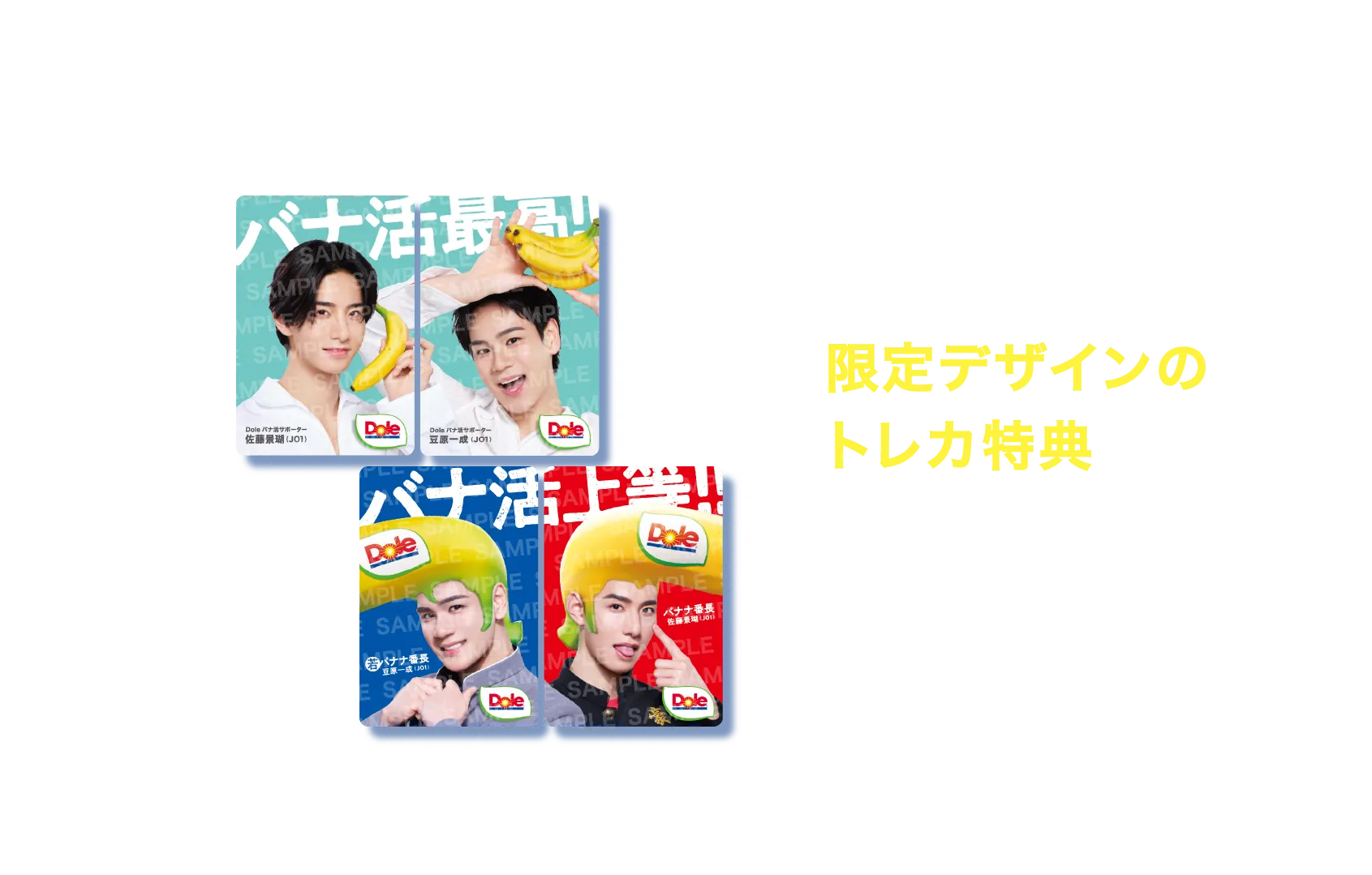 限定デザインのトレーディングカード特典