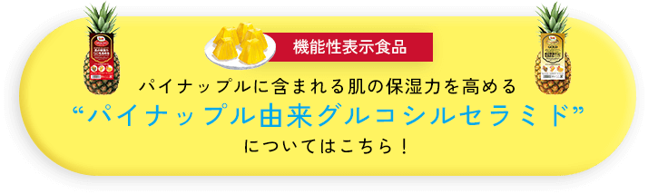 パイナップル由来グルコシルセラミドについてはこちら