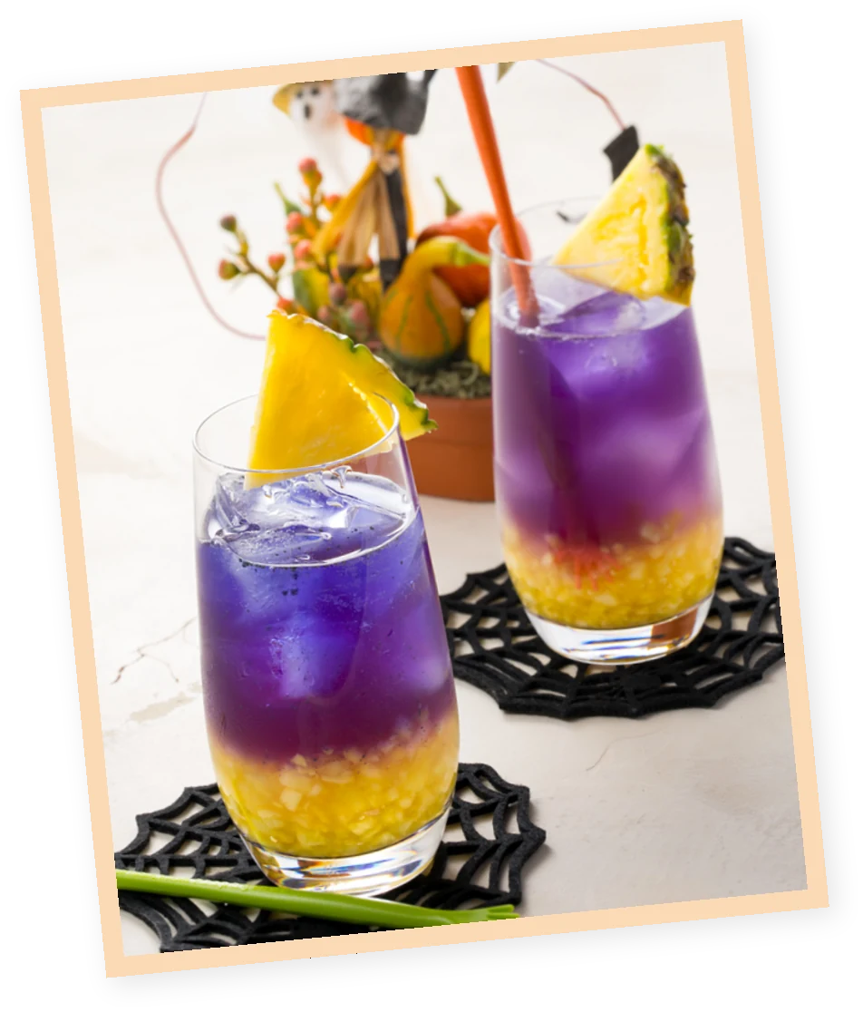パイナップルのハロウィンソーダ
