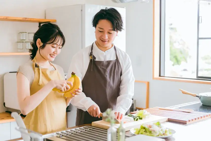 バナナの調理シーン