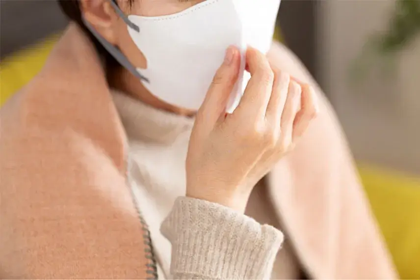 風邪をひいた人