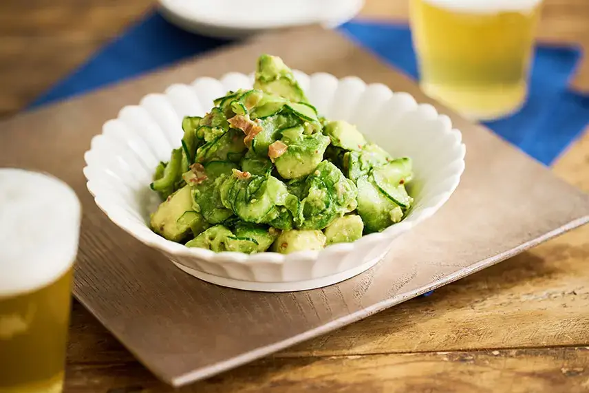 アボカドときゅうりの梅マスタードサラダ