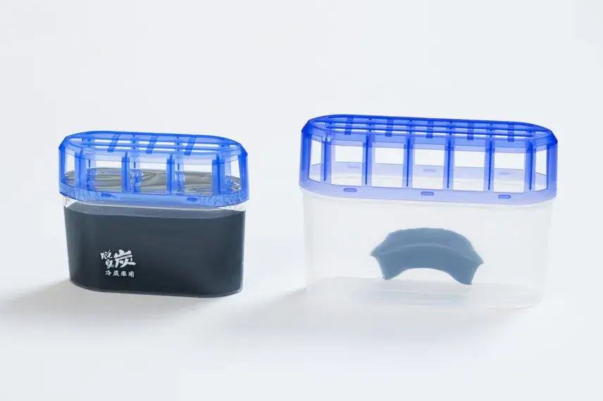 備長炭と活性炭を配合したゼリーが小さくなることで交換時期を知らせる機能もヒットの一因に。