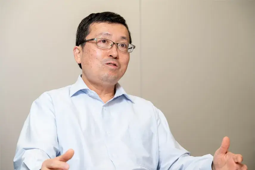 取材に応じる渡邉さん