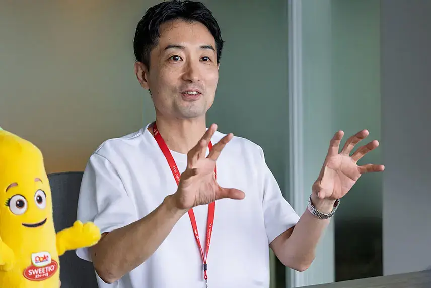 「ドール食育キャラバン」について語る森川さん